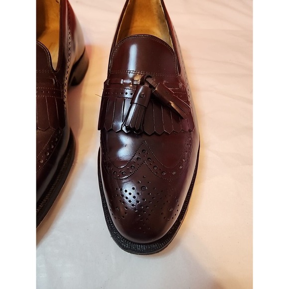 Johnston & Murphy Limited Men\'s Size 9.5 D/B 10462 Burgundy Loafers Tassels Kilt main image 8